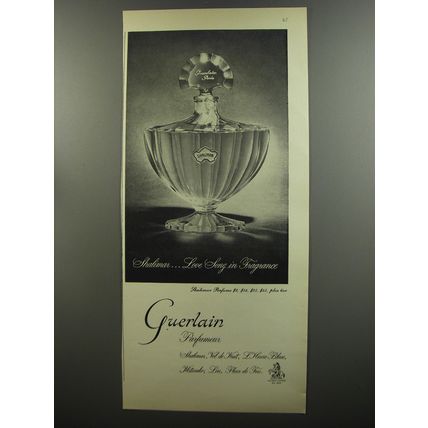 1953 Guerlain Shalimar Perfume Advertisement - love song in fragrance