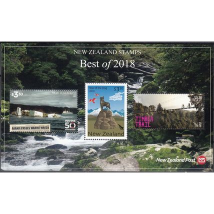 New Zealand 2018 Bloc Feuillet meilleurs timbres de l'année Neuf **