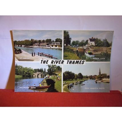 multiview, THE RIVER THAMES, unused postcard by J. Salmon dated 1965 #