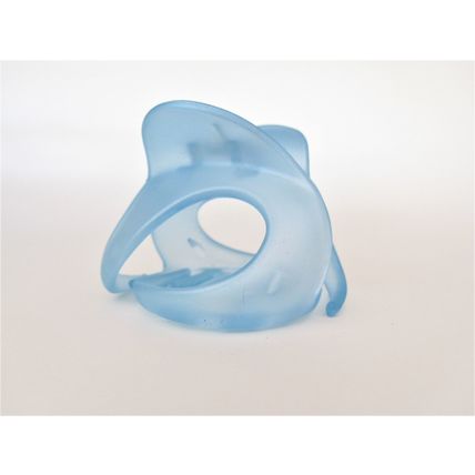 Lite blue velvet like hair claw clip