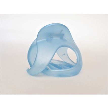 Lite blue velvet like hair claw clip