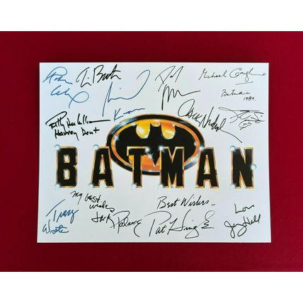 Batman 1989 Title Card Cast-Signed- 8.5 x 11- Autograph Reprints
