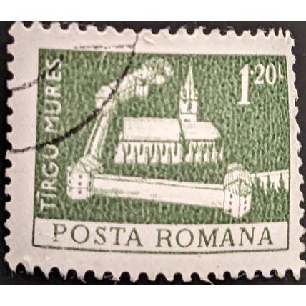 STAMP ROMANIA SG4041 1973 1L20 Walls of Tirgu Used