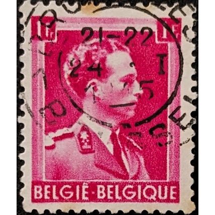 STAMP BELGIUM SG747 1941 1Fr King Leopold III Used