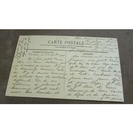 Early Postcard - Calais Mail Boat / Paddle Steamer by moonlight