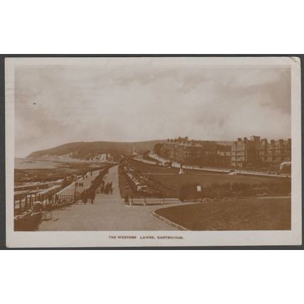 The Western Lawns, Eastbourne, Sussex, 1922 - RP Postcard