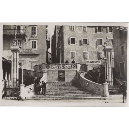 NS Ivancevic Korcula Croatia Vintage Real Photo Postcard