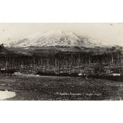 Mt. Ruapehu Volcano Mountain New Zealand RPC Old Postcard