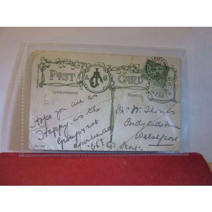 KEEP SMILING. by Donald McGill humour. used antique postcard by J & A 1911 pm =