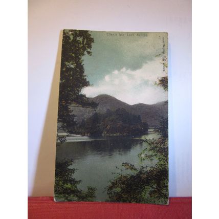 ELLENS ISLE, LOCH KATRINE, TROSSACHS used antique postcard c.1905 =