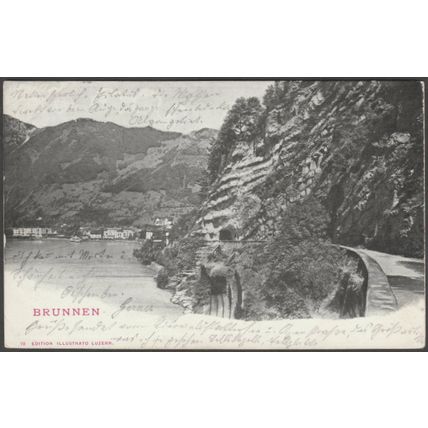Brunnen, Schwyz, 1903 - Illustrato Luzern AK