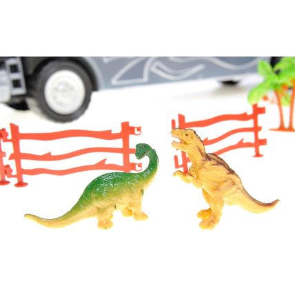 22" Transport Dinosaurs Car Carrier Truck Toy Includes Dinosaur Toys, Cars an...