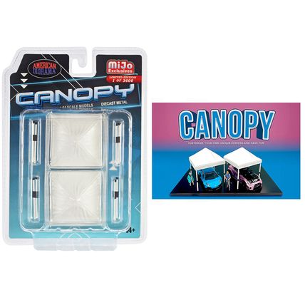 Canopy 2 Piece Set White Limited Edition to 3600 pieces Worldwide 1/64 Scale...
