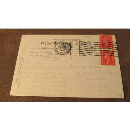 Valentines Postcard - Botanical Gardens Rhyl - A1233 Artist BFC Parr