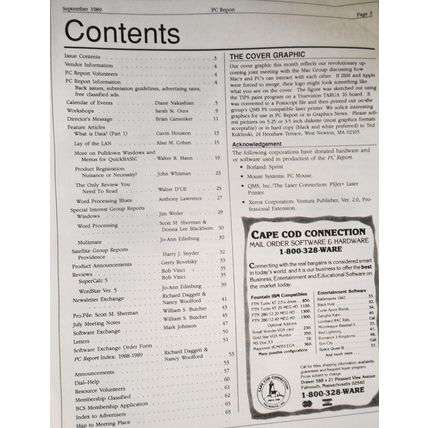 PC Report, September 1989 - a publication of the Boston Computer Society