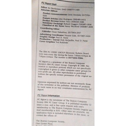 PC Report, September 1989 - a publication of the Boston Computer Society