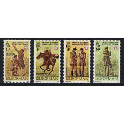 Isle of Man American Revolution 4v 1976 MNH SG#75-78 Sc#78-81
