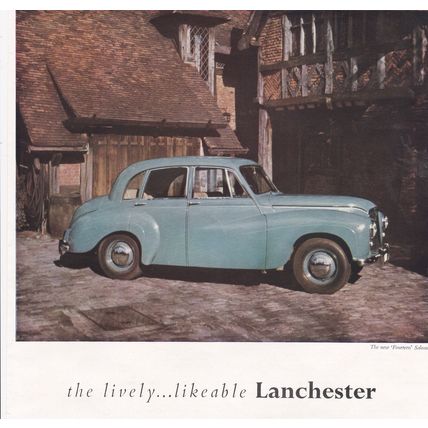 1951 LANCHESTER 14 MOTOR CAR MAGAZINE ADVERT
