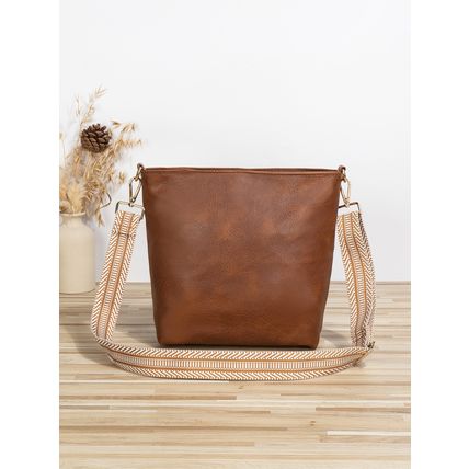 Women Shoulder Bag Vintage Crossbody Purse Handbag Brown