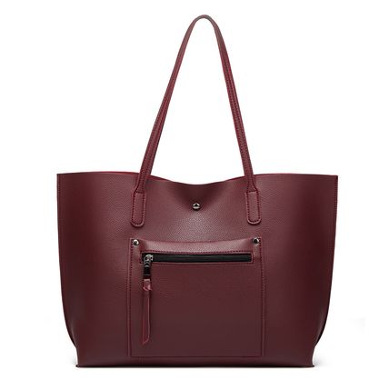 Ladies Leather Tote Shoulder Bag Handbag Purse Messenger Hobo Bag Purple