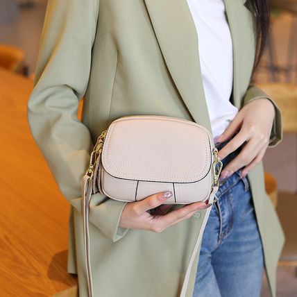 Genuine Leather Women Small Crossbody Bags Hobo Purses White