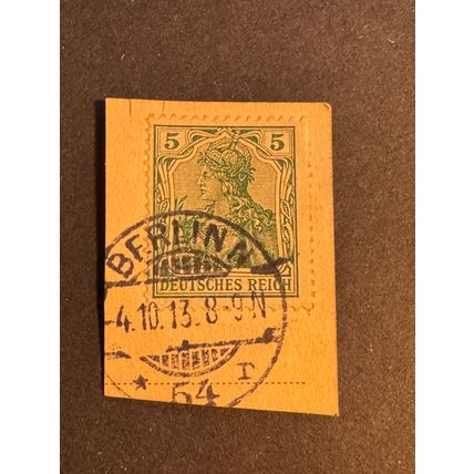 Deutsches Reich Germania Green 5 PF 1913 Berlin with 2 N