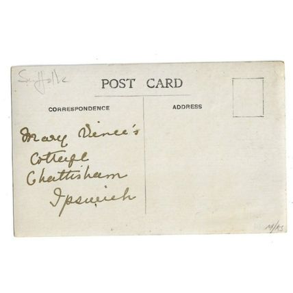 Cottage In Chattisham, Near Ipswich, Suffolk, RP Postcard.