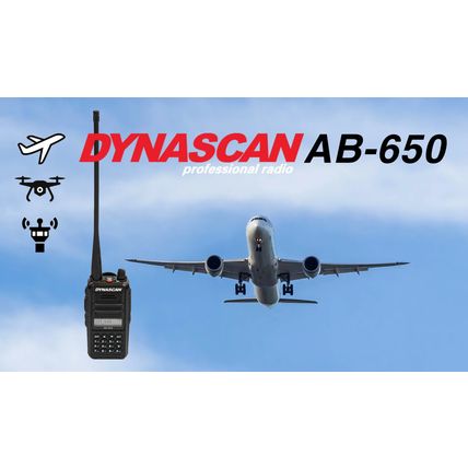Dynascan AB-650 Walkie-talkie RX/TX banda aérea , aviación, drones, radioescucha