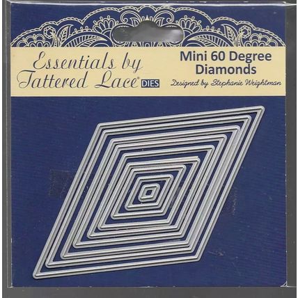 Tattered Lace. Mini 60 Degree Diamonds Die Set. Die Cutting Cardmaking Crafts