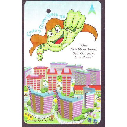 Clean & Green Week'98 S'pore TransitLink Train/Bus Card