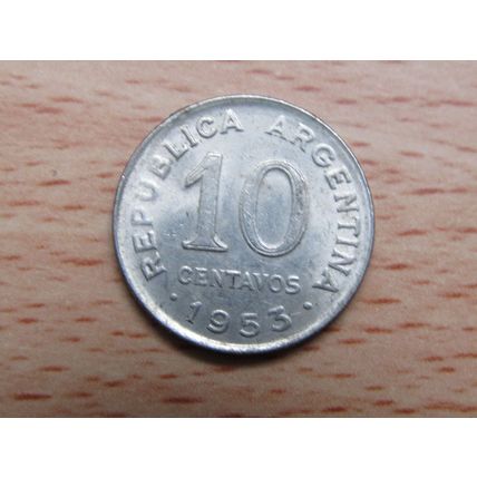 Argentina 1953 10 Centavos Coin