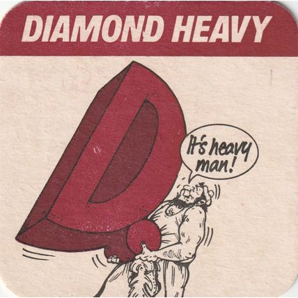 BEER MAT - ALLOA BREWERY - DIAMOND HEAVY - (Cat No 001) - (1975)
