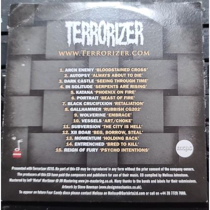Fear Candy 94 CD Promo Terrorizer Magazine A 15 Tracks Album Inc Arch Enemy