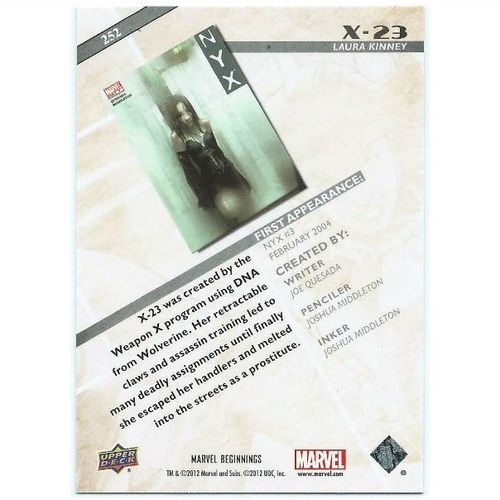 2012 Marvel Beginnings 2 - #252 - X-23