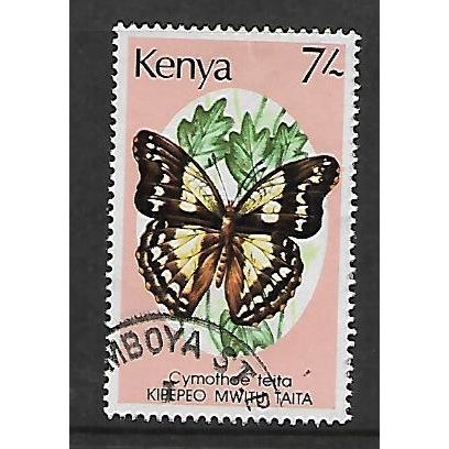 KENYA 1988 BUTTERFLIES 7s CYMOTHOE TEITA SG 447 FINE USED