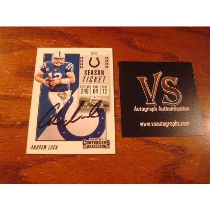 2018 Contenders Season Ticket, Autograph Card w/COA, ANDREW LUCK, Colts