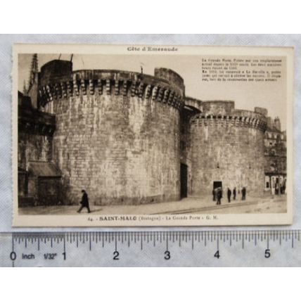 vintage postcard Saint Malo - La Grande Porte