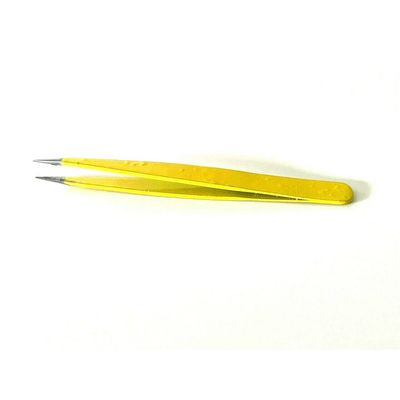 Yellow Eyebrow Hair Removal Multi Purpose Tweezers Pointed Tip[ ]