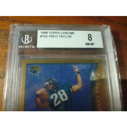 1988 Topps Chrome, Graded Near Mint 8, FRED TAYLOR Rc, Draft Picks