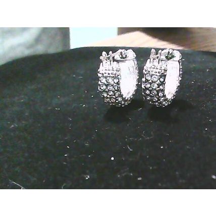 Vintage Monet Crystal Hoop Earring