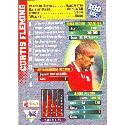 Merlin Premier Gold English Premier League 1996/97 Curtis Fleming