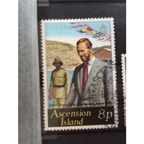 Ascension QEII 1977 Silver Jubilee 8p Prince Philip 1957 Used SG 222 Sc218 stamp