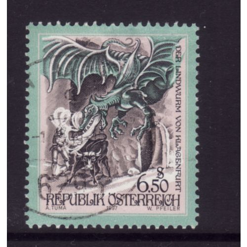 AUSTRIA 1997 MYTHS AND LEGENDS SG 2459 6s.50 LIND WORM FINE USED#