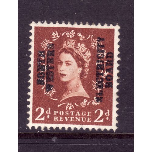 GREAT BRITAIN OVER PRINT NORTH WESTERN ELECTRICITY BOARD QEII 2d BROWN WILDING4