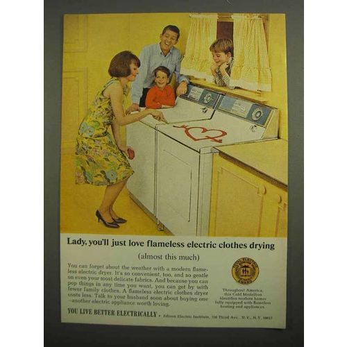 1966 Edison Electric Institute Ad - Clothes Drying