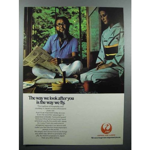 1979 JAL Japan Air Lines Ad - We look After You