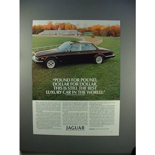 1982 Jaguar Series III Car Ad - Pound for Pound!