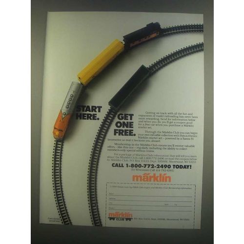 1985 Marklin Club Trains Ad - Start Here