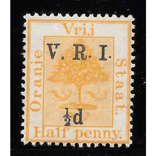 Africa Orange Free State #44 "Broken V" Variety MINT H