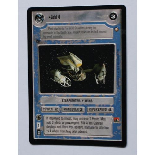 Star Wars CCG: Special Edition Limited # Gold 4 (A) 1998 light decipher y-wing